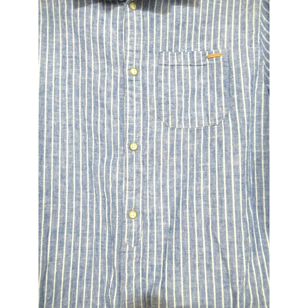 ZARA Kids Youth Boy's Size 10 Blue & White Cotton Casual Button Front Shirt - Picture 2 of 4
